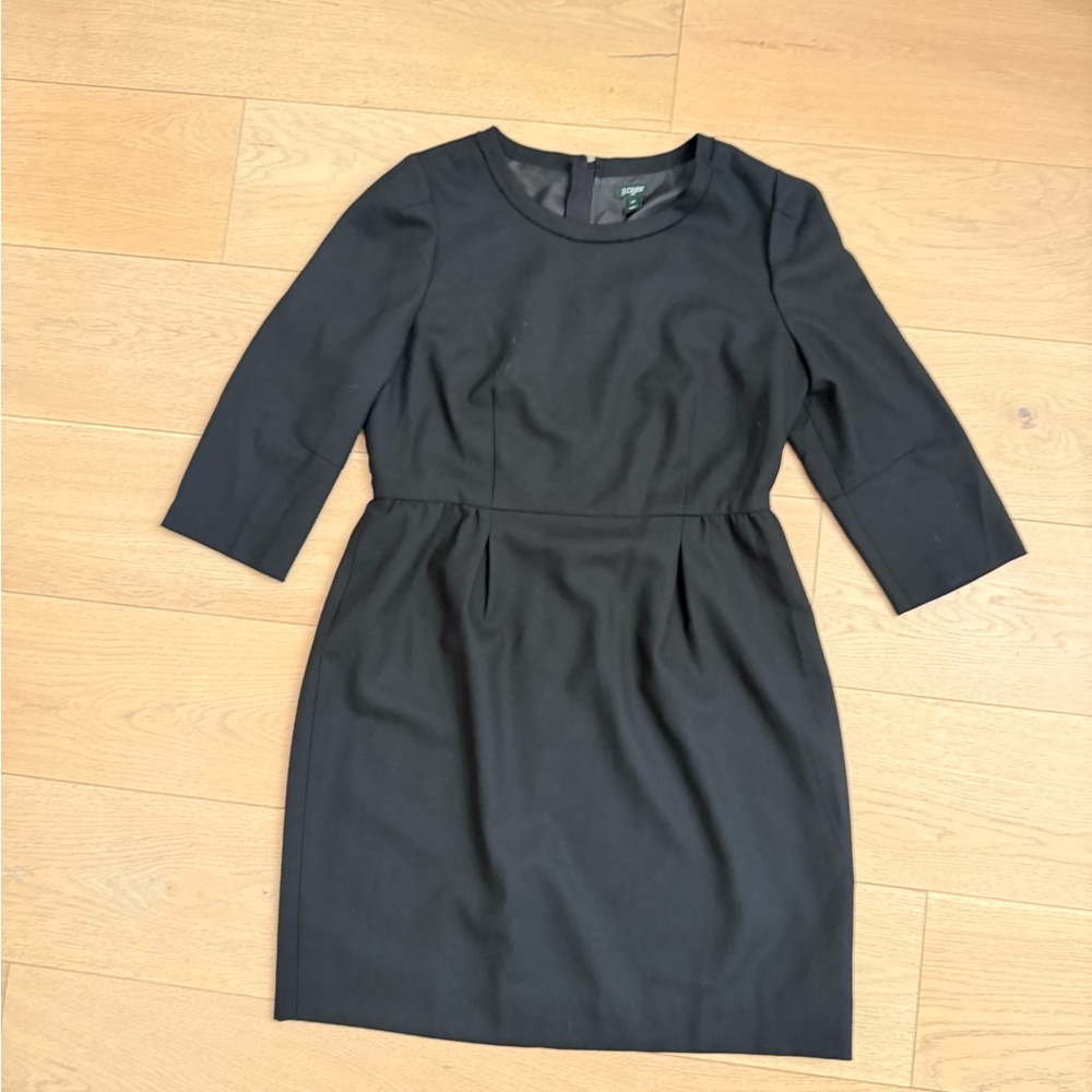 J. Crew Classic Teddy Long Sleeve Wool Dress